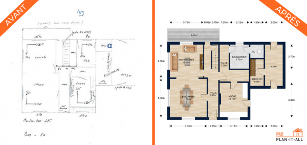 plan 2D standard meublé