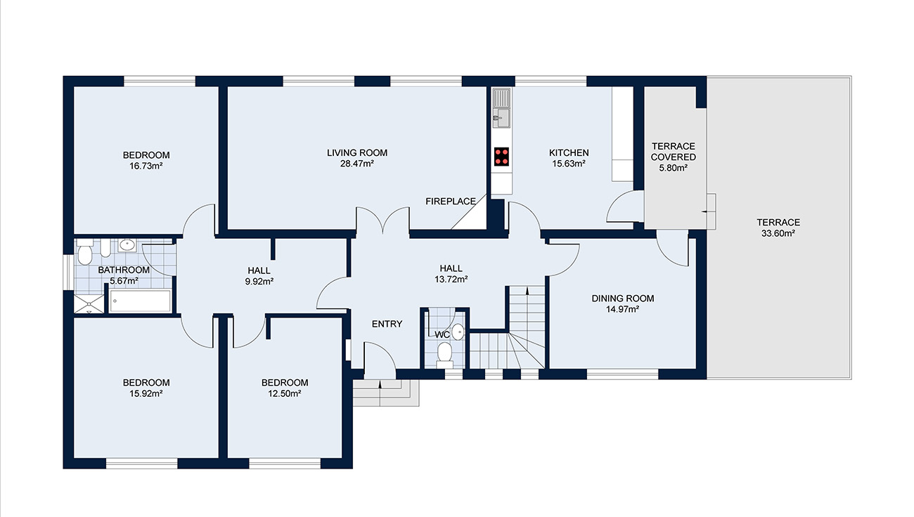 Floorplanner - A 2D floorplan created with floorplanner.com