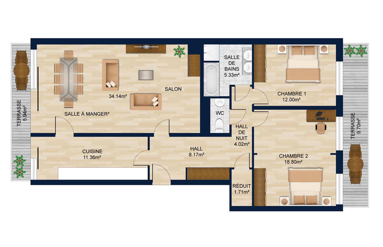 Plan immobilier 2D & 3D, Optimisation photo, home staging virtuel