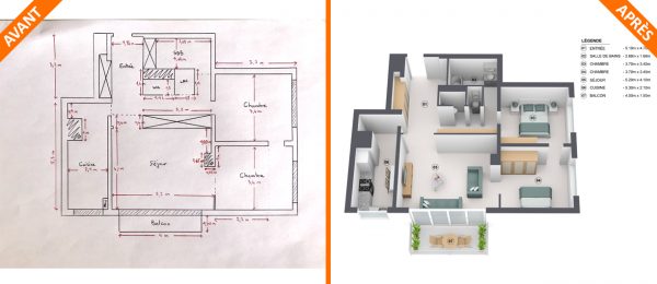 plan maison 3D standard