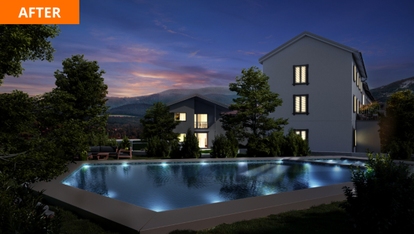 conversion photo jour crépuscule immobilier