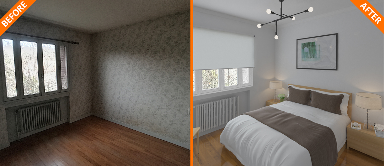 Image showcasing Virtual Staging and Virtual Renovation Services - Plan It All