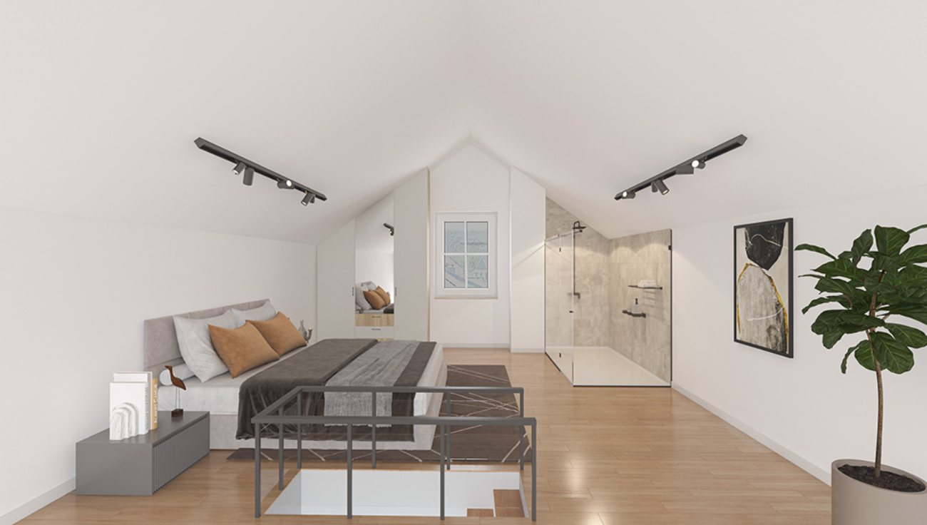 grenier chambre renovation virtuelle photo immobilier