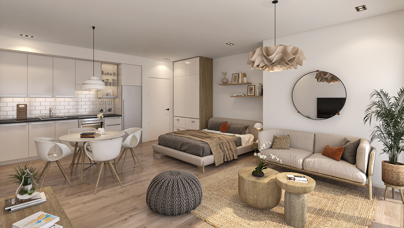 rendus 3D studio photo projection