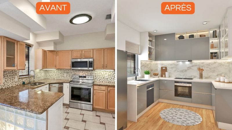 rénovation virtuelle - transformation avant après immobilier